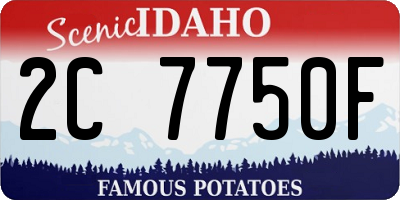 ID license plate 2C7750F