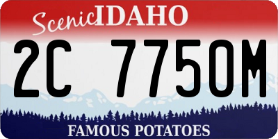 ID license plate 2C7750M