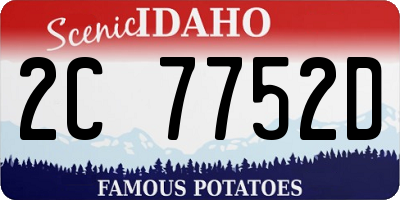 ID license plate 2C7752D