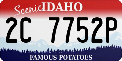 ID license plate 2C7752P