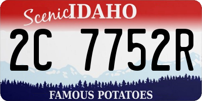 ID license plate 2C7752R