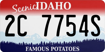 ID license plate 2C7754S