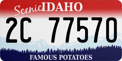 ID license plate 2C7757O