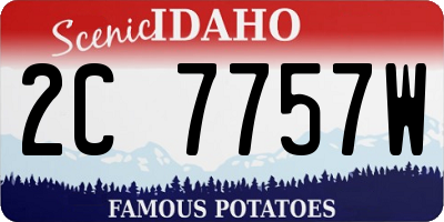 ID license plate 2C7757W
