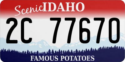 ID license plate 2C7767O