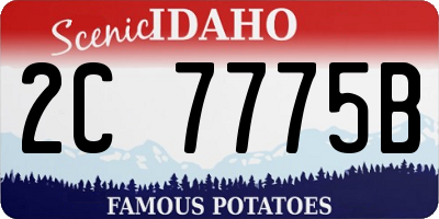 ID license plate 2C7775B