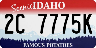 ID license plate 2C7775K