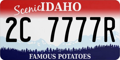 ID license plate 2C7777R