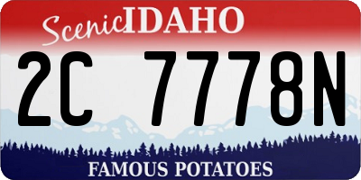 ID license plate 2C7778N