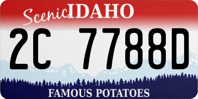 ID license plate 2C7788D
