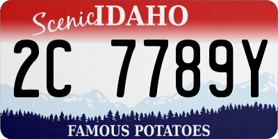 ID license plate 2C7789Y