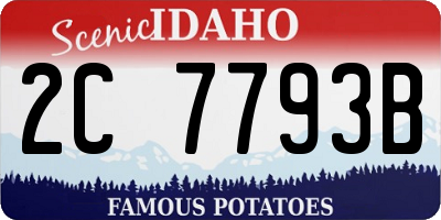 ID license plate 2C7793B