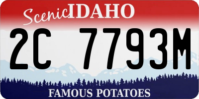 ID license plate 2C7793M