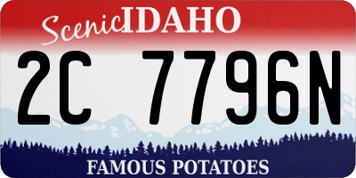 ID license plate 2C7796N