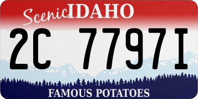 ID license plate 2C7797I