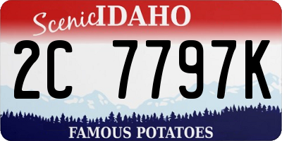 ID license plate 2C7797K