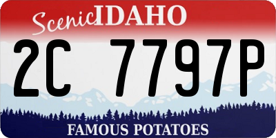 ID license plate 2C7797P