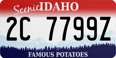 ID license plate 2C7799Z