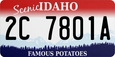 ID license plate 2C7801A