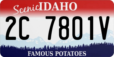 ID license plate 2C7801V