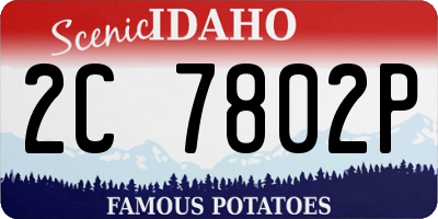 ID license plate 2C7802P