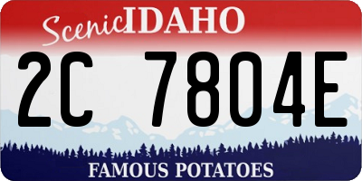 ID license plate 2C7804E