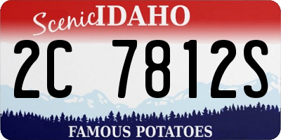 ID license plate 2C7812S