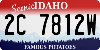 ID license plate 2C7812W