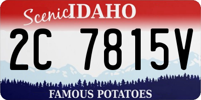 ID license plate 2C7815V