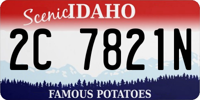 ID license plate 2C7821N