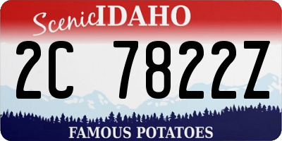 ID license plate 2C7822Z