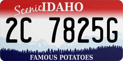 ID license plate 2C7825G