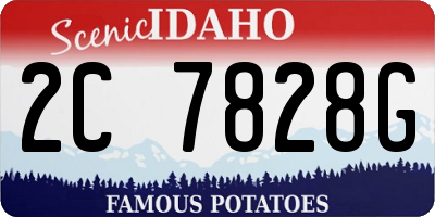 ID license plate 2C7828G