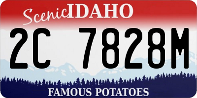 ID license plate 2C7828M