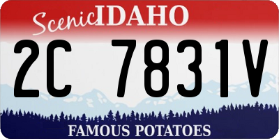 ID license plate 2C7831V