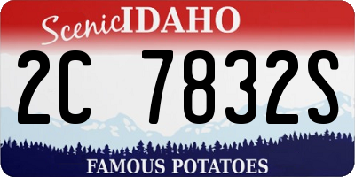 ID license plate 2C7832S