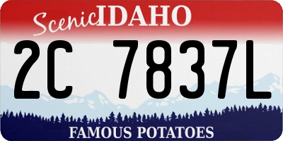 ID license plate 2C7837L