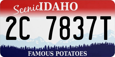 ID license plate 2C7837T