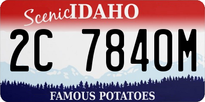 ID license plate 2C7840M