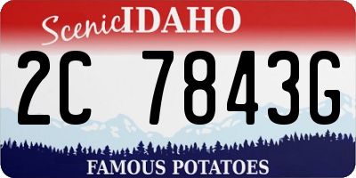 ID license plate 2C7843G