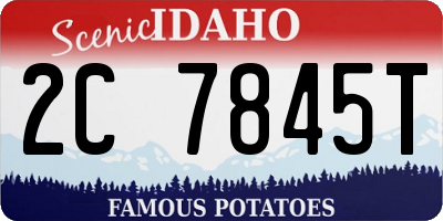 ID license plate 2C7845T