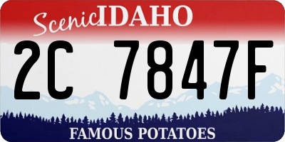ID license plate 2C7847F