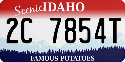 ID license plate 2C7854T