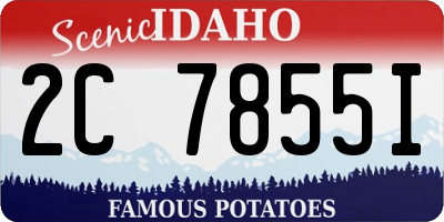 ID license plate 2C7855I