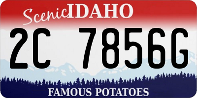 ID license plate 2C7856G