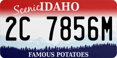ID license plate 2C7856M