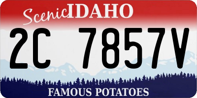 ID license plate 2C7857V