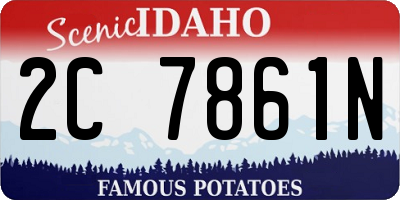 ID license plate 2C7861N