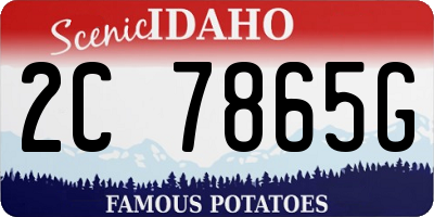 ID license plate 2C7865G