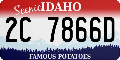 ID license plate 2C7866D